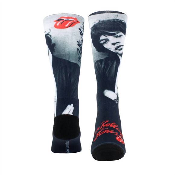 NEW PERRI‚ÄôS SOCKS men's the rolling stones mick 1975 socks in black - Picture 3 of 4